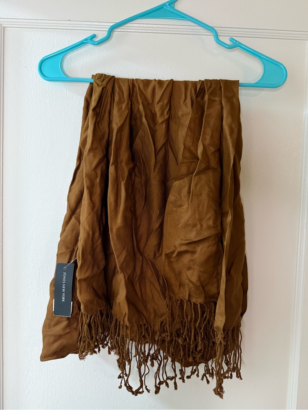 NWT Jones New York Brown Fringe Scarf